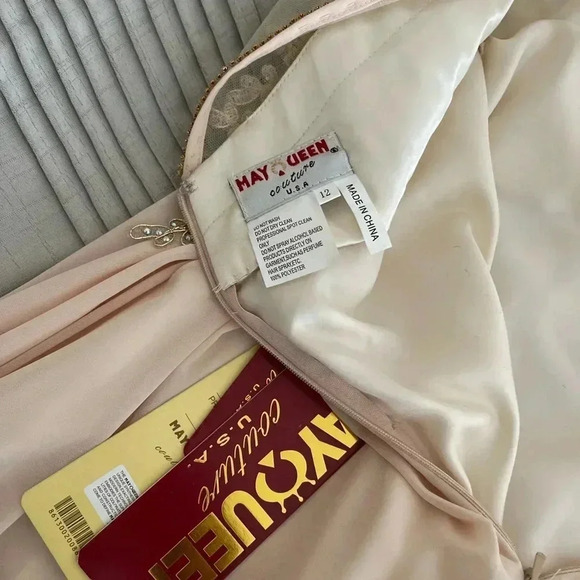 NWT MayQueen Couture Ballgown Beaded Jeweled Sz 12 - Picture 3 of 7